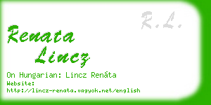 renata lincz business card