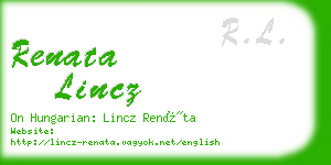 renata lincz business card
